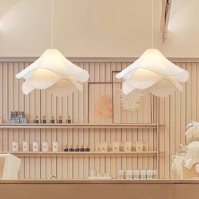 Lampadario macrame bianco artistico a più strati - clowasit.com