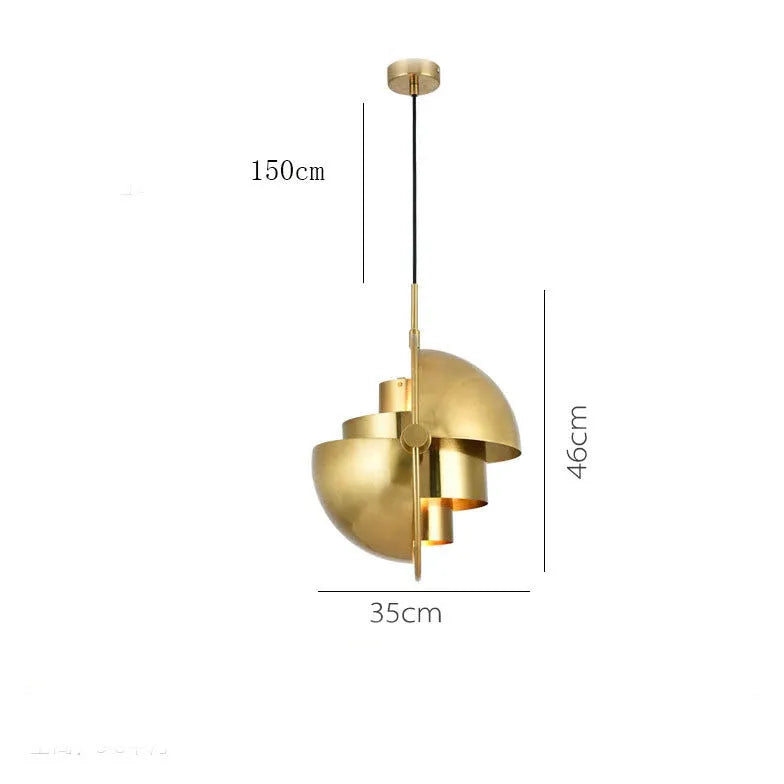 Lampadario oro moderno per sala da pranzo - clowasit.com