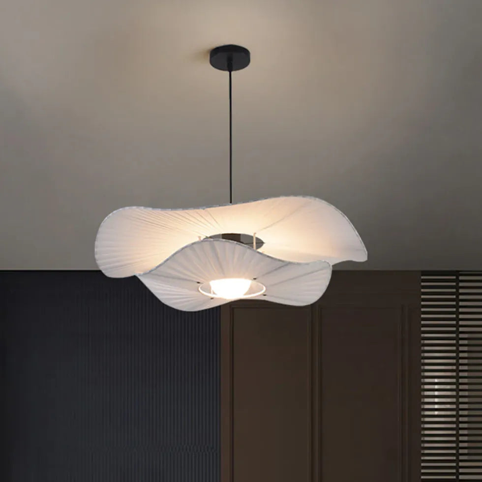 Rosone per lampadari sospesi bianco tessuto elegante - clowasit.com