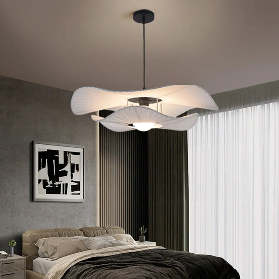 Rosone per lampadari sospesi bianco tessuto elegante - clowasit.com