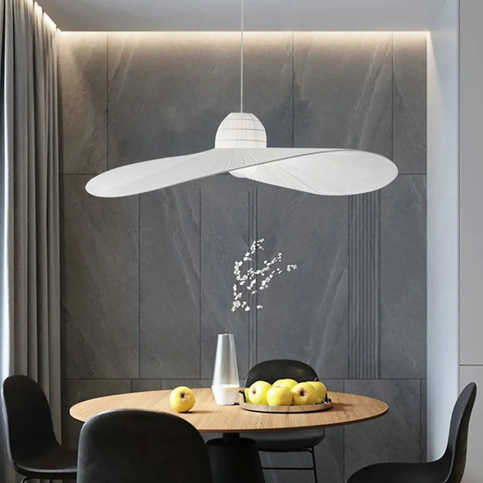 Lampadari ventilatori moderni con design bianco curvo - clowasit.com