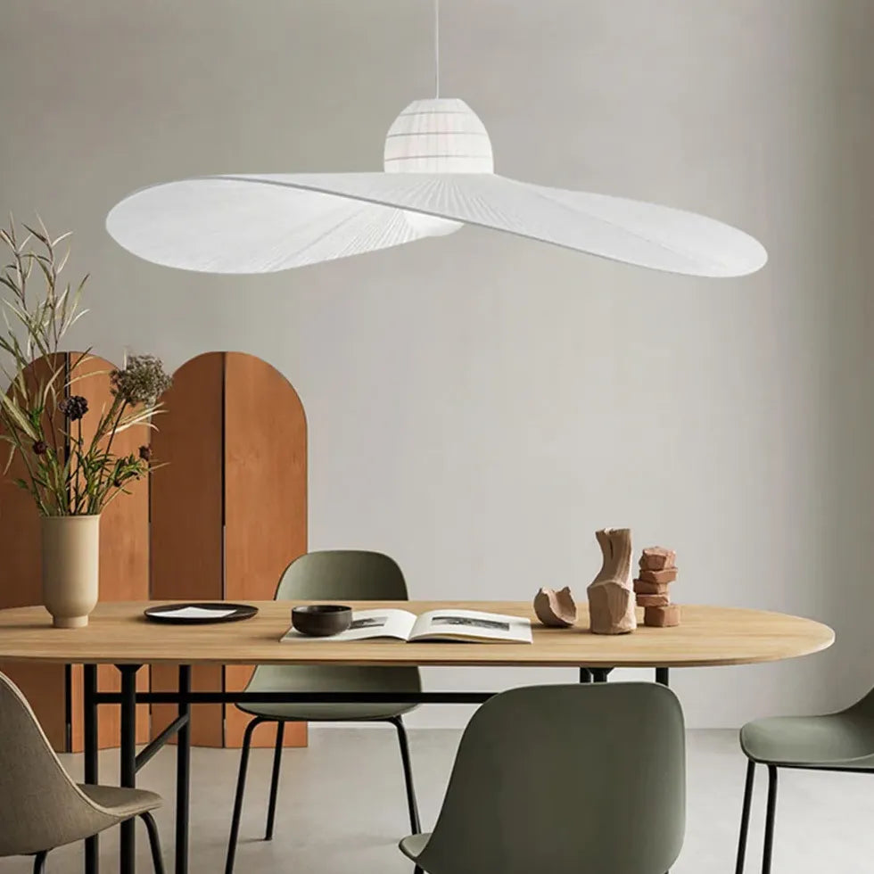 Lampadari ventilatori moderni con design bianco curvo - clowasit.com
