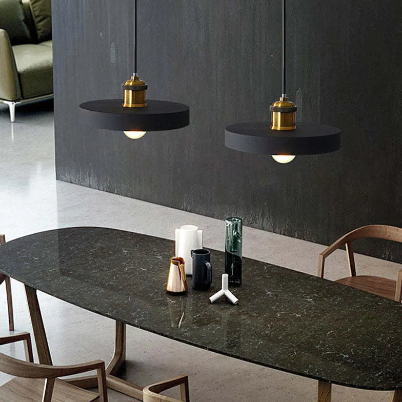 Lampadario Circolare per Sala da Pranzo Nera - clowasit.com