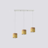 Lampadario moderno colorato in legno cilindrico - clowasit.com