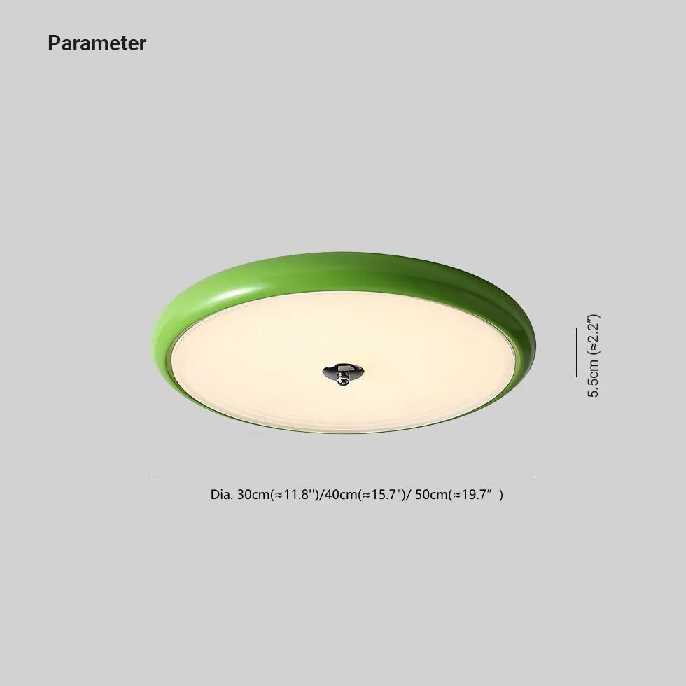Plafoniera Led Soffitto Rotonda Verde per Camera - clowasit.com
