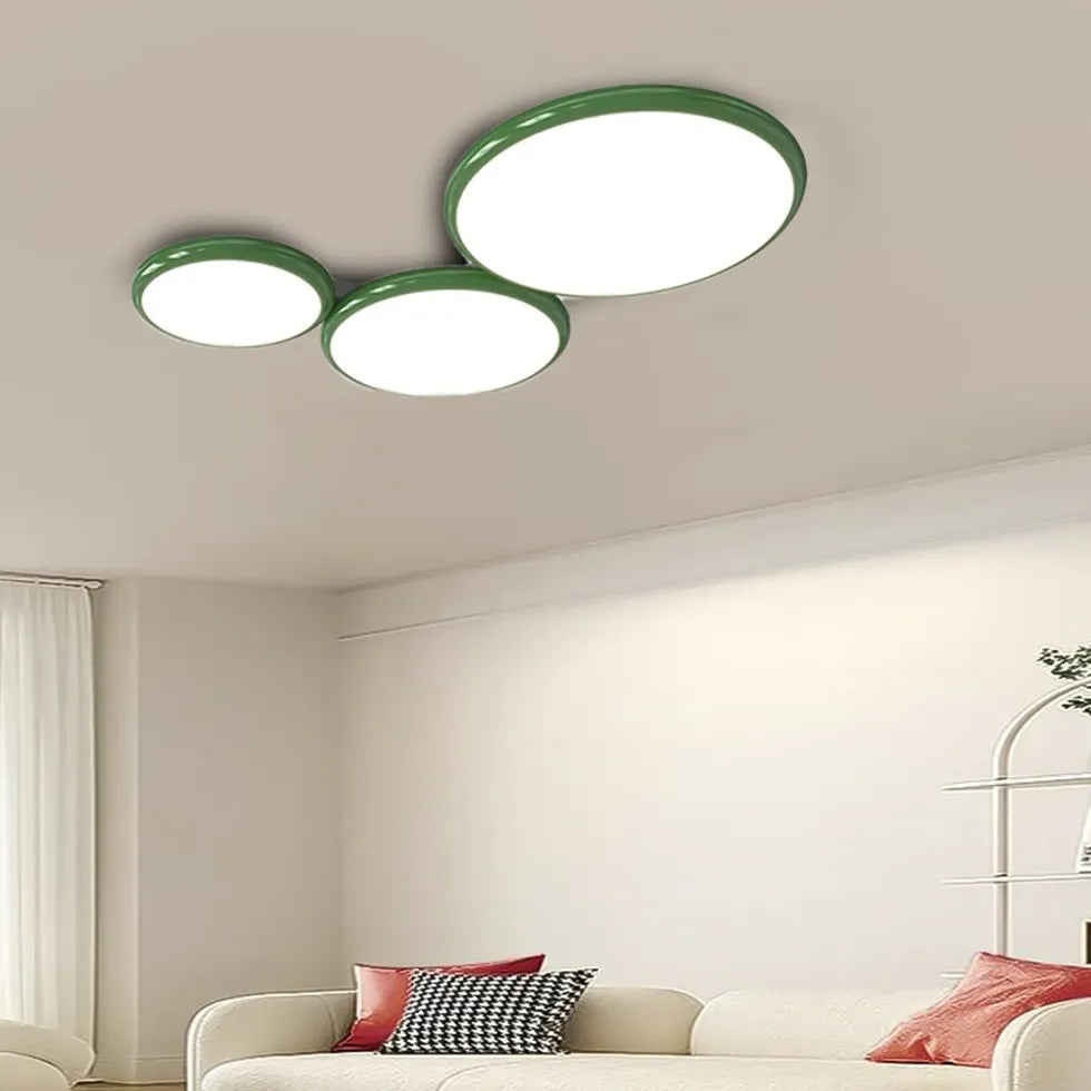 Plafoniera Led Rotonda Elegante Per Soggiorno Rosso - clowasit.com