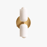 Lampada parete doppia emissione in vetro dorato - clowasit.com