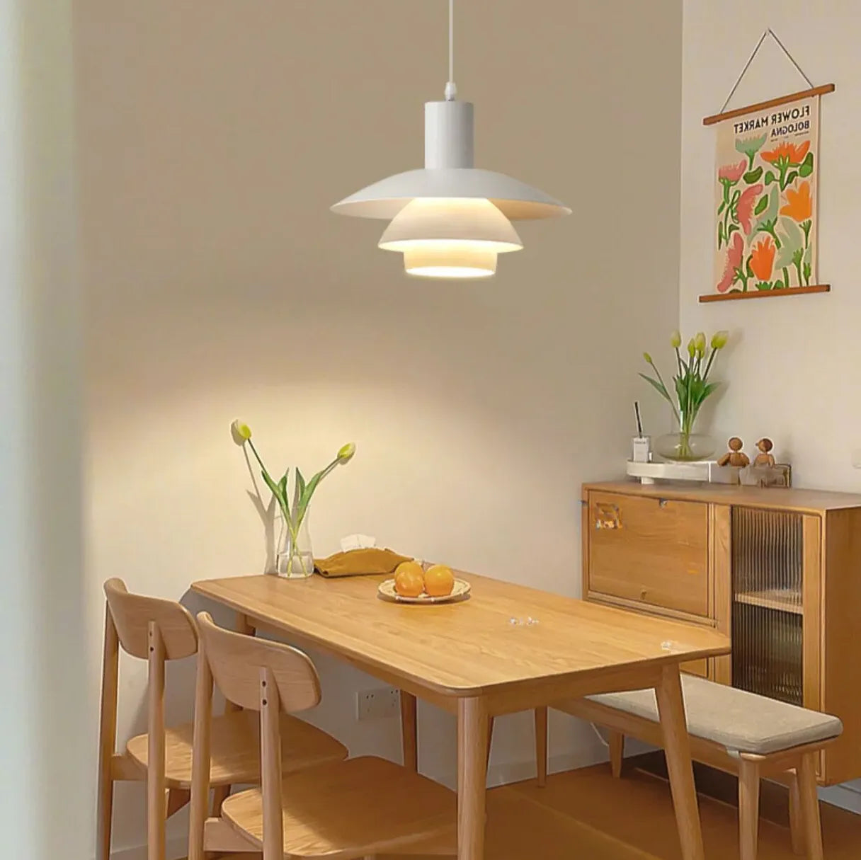 Lampadari su tavolo da pranzo doppio cerchio - clowasit.com