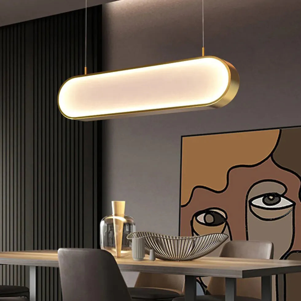 Lampadari sopra il tavolo da pranzo dorata - clowasit.com