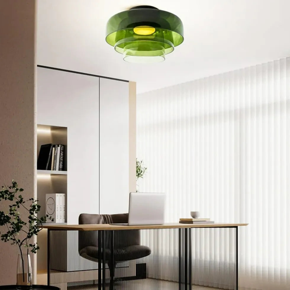 Plafoniera a soffitto moderna rotonda stratificata - clowasit.com