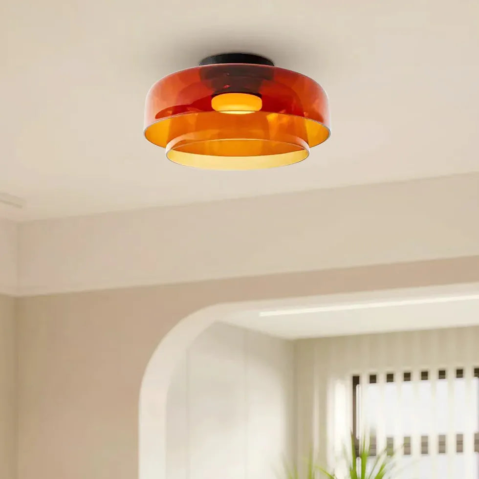 Plafoniera a soffitto moderna rotonda stratificata - clowasit.com