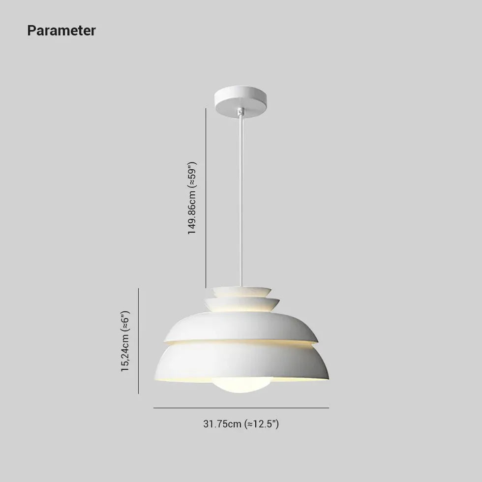 Lampadario a semicerchio multistrato bianco elegante - clowasit.com