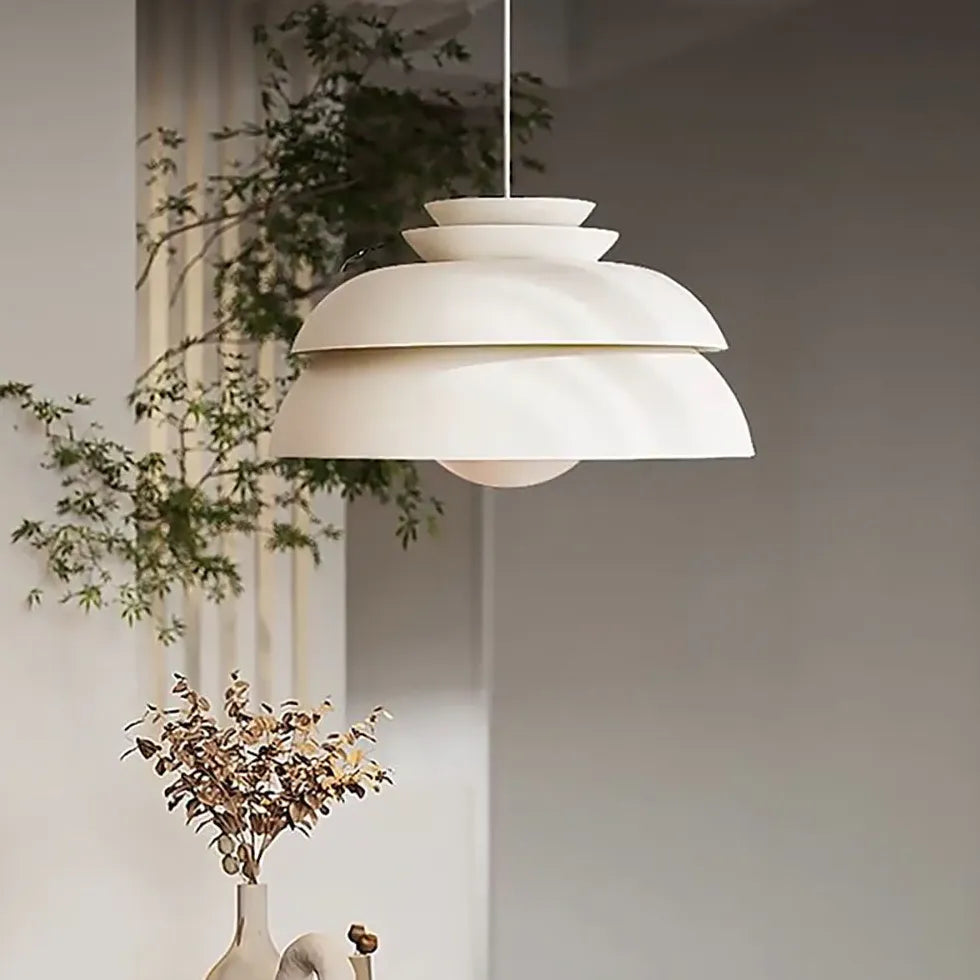 Lampadario a semicerchio multistrato bianco elegante - clowasit.com