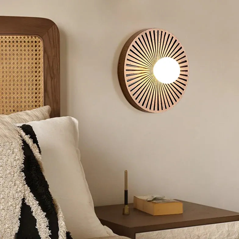Lampada parete rotonda resina lineare - clowasit.com