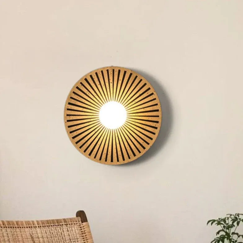 Lampada parete rotonda resina lineare - clowasit.com