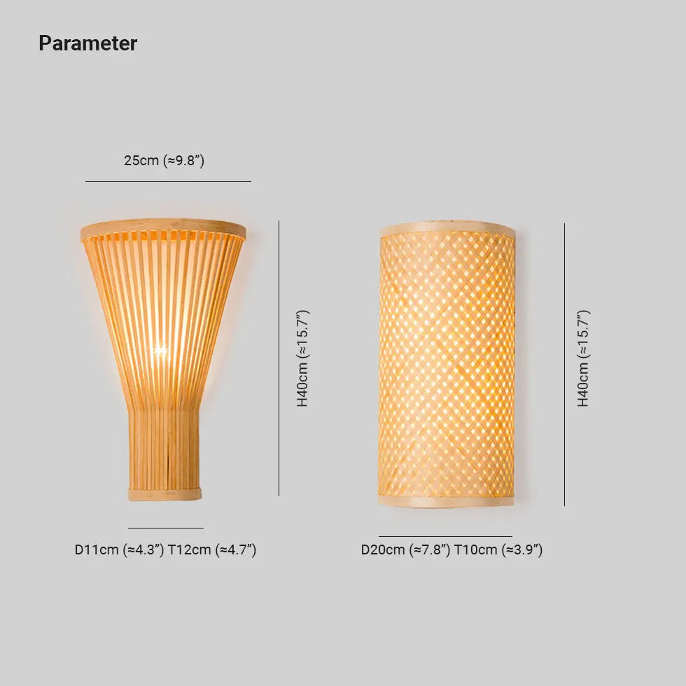 Applique da parete rattan Stile Verticale Elegante - clowasit.com