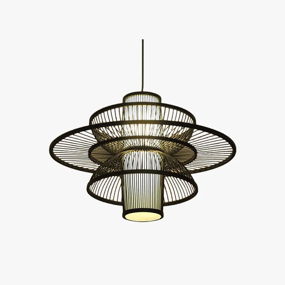 Lampade.it Lampadari Design Elegante in Bambù Multilivello - clowasit.com