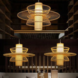 Lampade.it Lampadari Design Elegante in Bambù Multilivello - clowasit.com