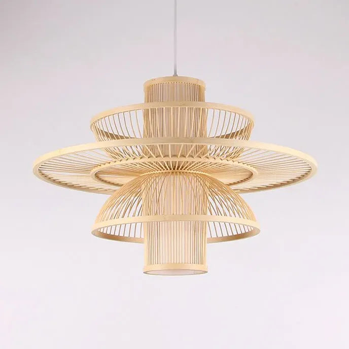Lampade.it Lampadari Design Elegante in Bambù Multilivello - clowasit.com