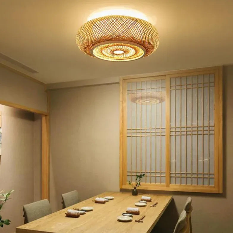 Lampadari per tetto in legno Arredamento in Rattan - clowasit.com