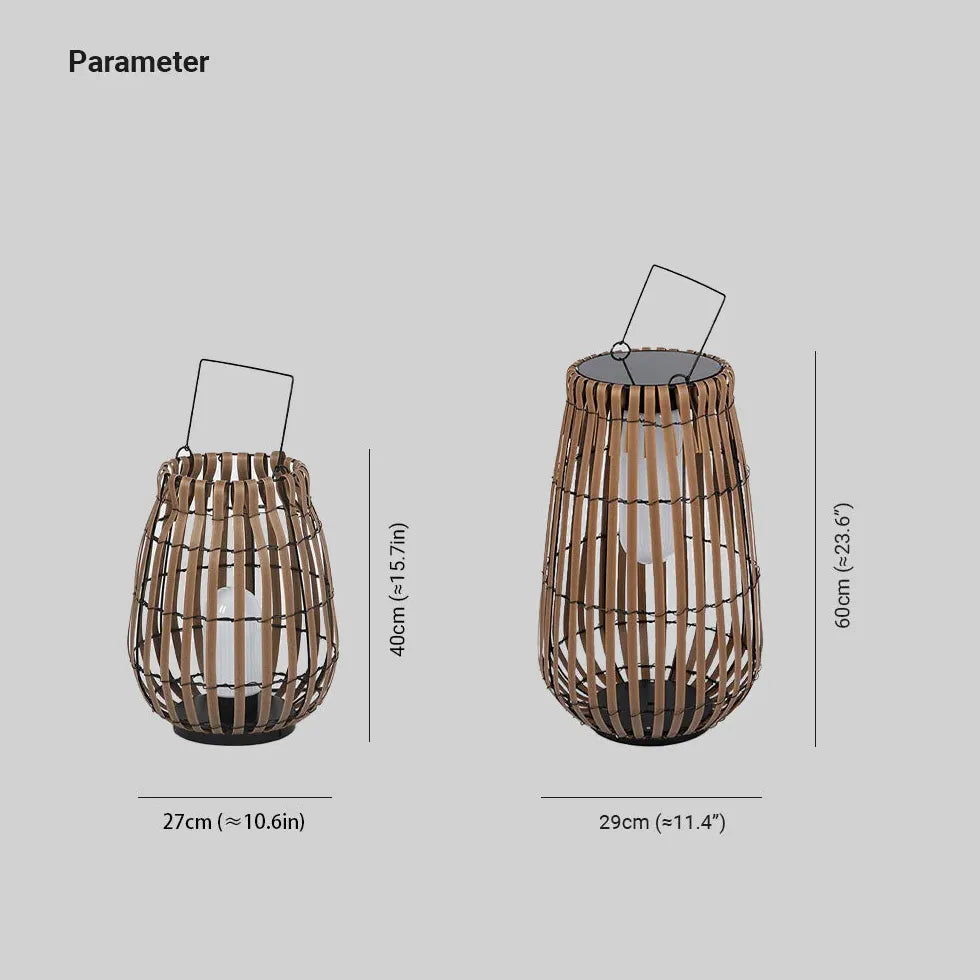 Lampada da terra da giardino lanterna bambù - clowasit.com