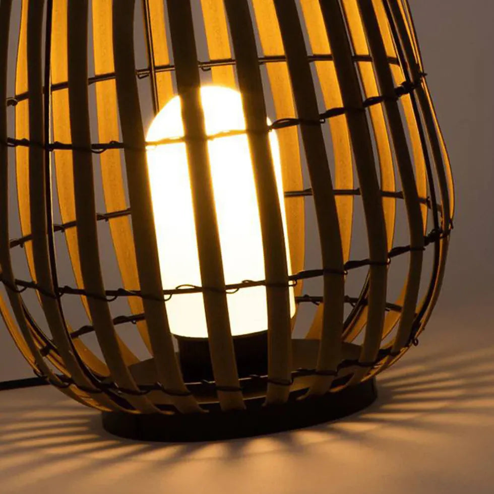 Lampada da terra da giardino lanterna bambù - clowasit.com