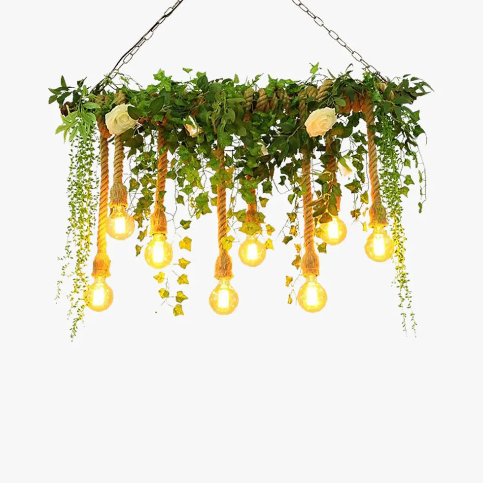 Lampadari moderni con lampadine e piante verdi - clowasit.com
