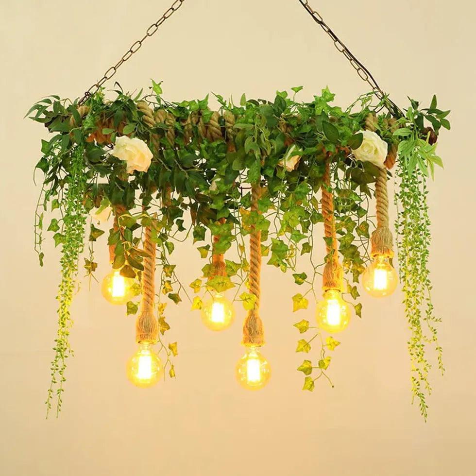 Lampadari moderni con lampadine e piante verdi - clowasit.com