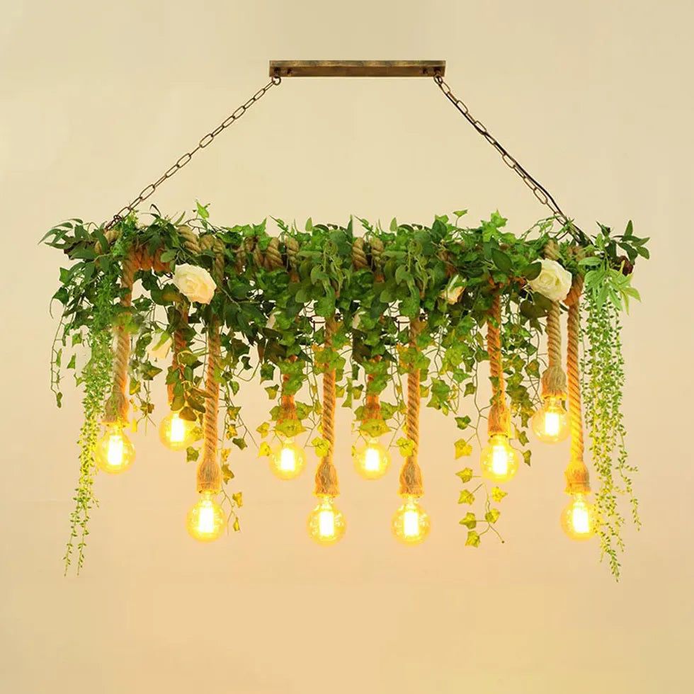 Lampadari moderni con lampadine e piante verdi - clowasit.com