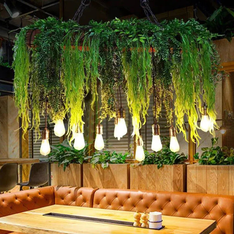 Lampadario con piante per sala da pranzo - clowasit.com