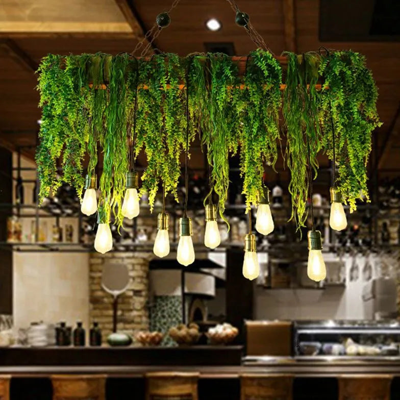 Lampadario con piante per sala da pranzo - clowasit.com