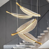 Lampadari moderni dorati Design elegante per scale - clowasit.com