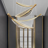 Lampadari moderni dorati Design elegante per scale - clowasit.com