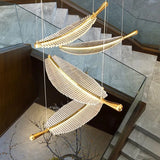 Lampadari moderni dorati Design elegante per scale - clowasit.com
