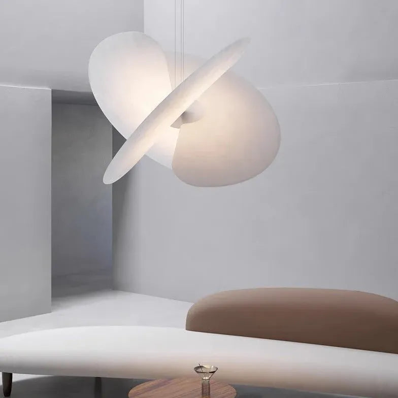 Lampadari da interni moderni in seta bianca - clowasit.com