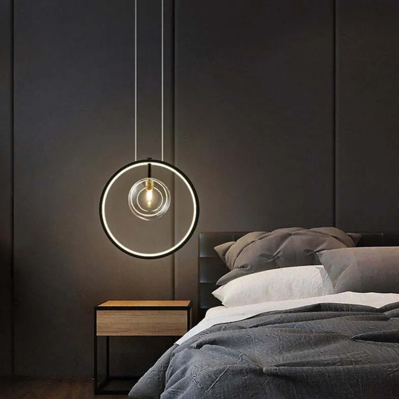 Lampadari stile nordico design con vetro sferico - clowasit.com