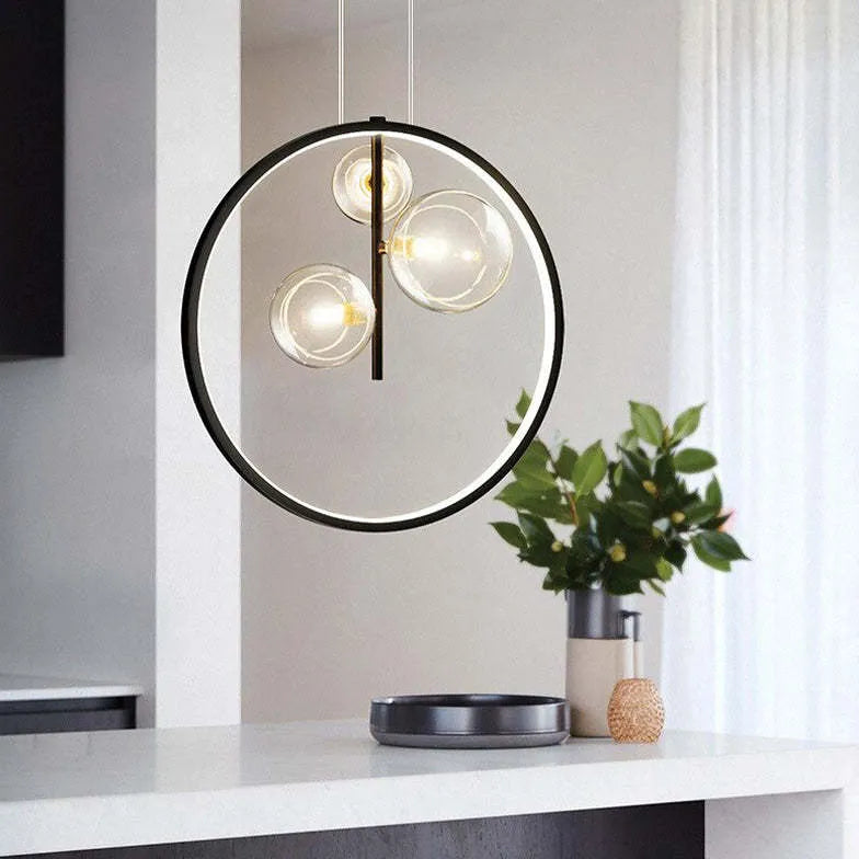 Lampadari stile nordico design con vetro sferico - clowasit.com