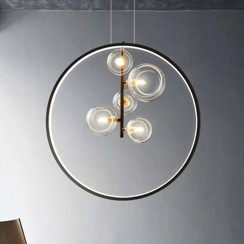 Lampadari stile nordico design con vetro sferico - clowasit.com