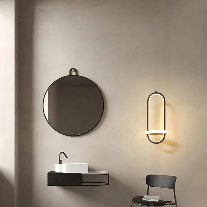 Lampadari x bagno moderno con forma ovale - clowasit.com