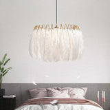 Lampadario piume nero elegante moderno - clowasit.com