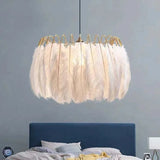 Lampadario piume nero elegante moderno - clowasit.com