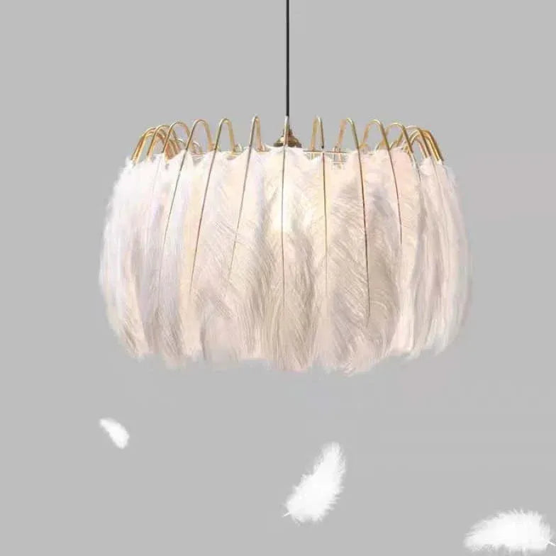 Lampadario piume nero elegante moderno - clowasit.com