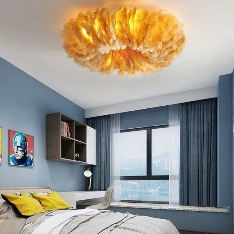 Lampada a LED soffitto piume eleganti - clowasit.com