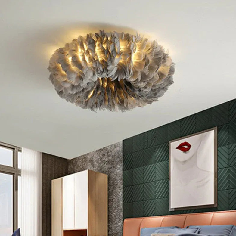 Lampada a LED soffitto piume eleganti - clowasit.com
