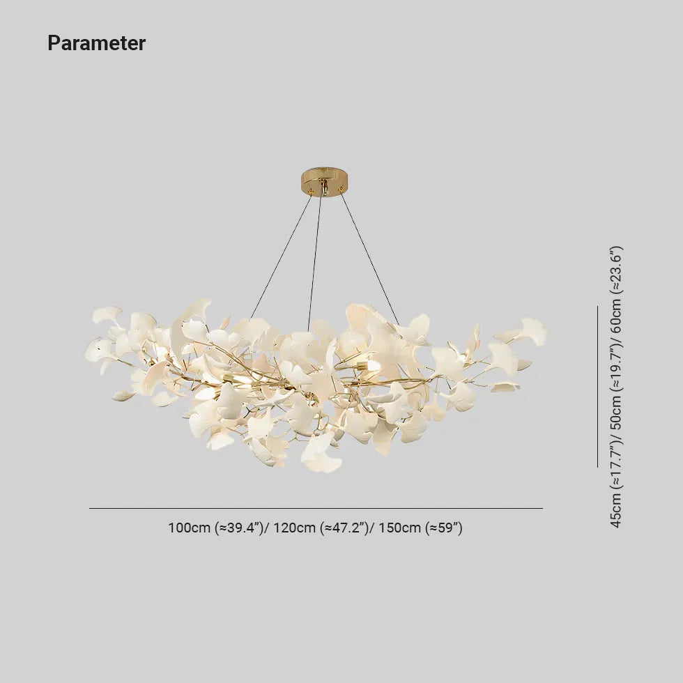 LED Lampadari Moderni Foglie di Ginkgo Bianche - clowasit.com