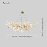 LED Lampadari Moderni Foglie di Ginkgo Bianche - clowasit.com