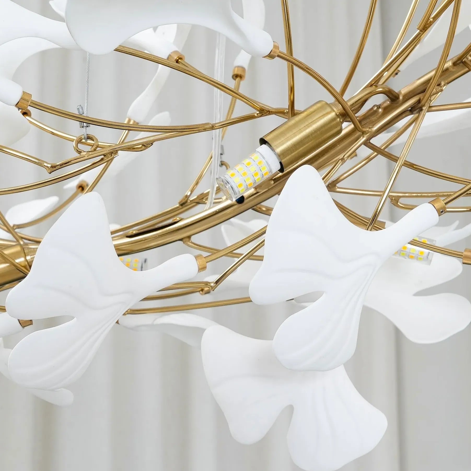 LED Lampadari Moderni Foglie di Ginkgo Bianche - clowasit.com