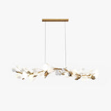 Lampadario Foglia Oro Sala da Pranzo - clowasit.com