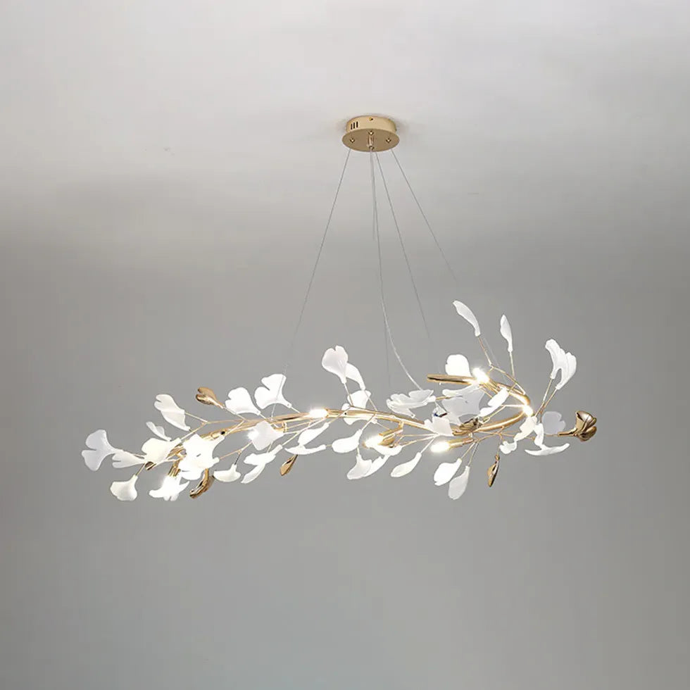 Lampadario Foglia Oro Sala da Pranzo - clowasit.com