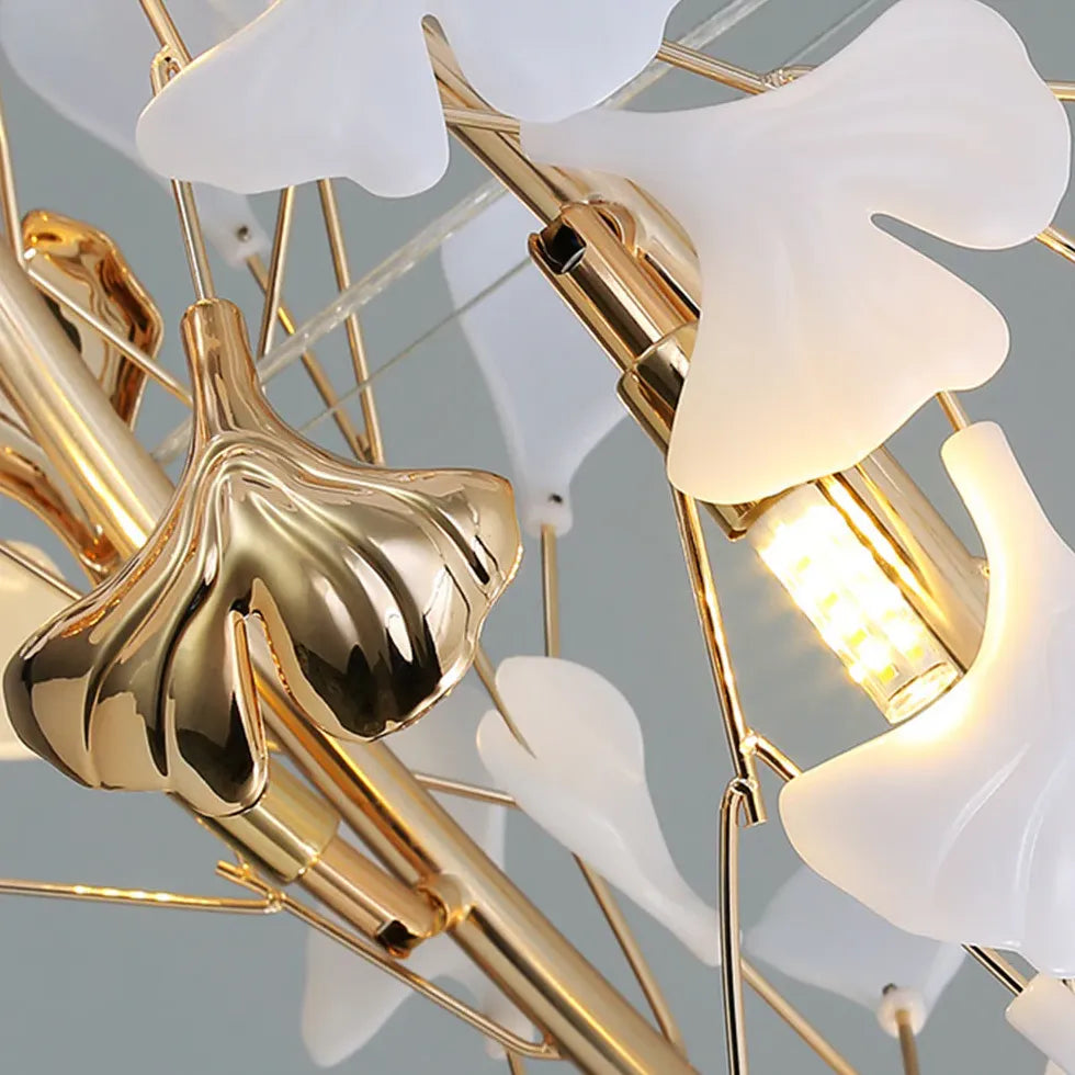 Lampadario Foglia Oro Sala da Pranzo - clowasit.com